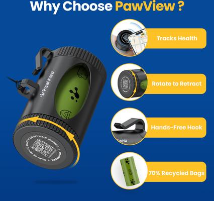 Show full view: Pawview Smart Holder with Dog Poop Bags Dispenser, Lavender scent, 15 bags, Black slide 7 of 11