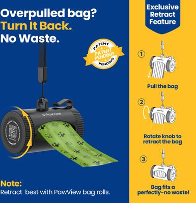 Show full view: Pawview Smart Holder with Dog Poop Bags Dispenser, Lavender scent, 15 bags, Black slide 3 of 11