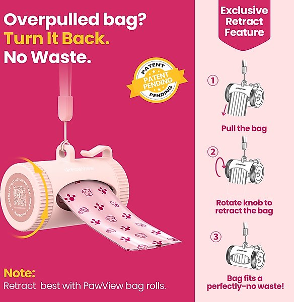 Pawview Smart Holder with Dog Poop Bags Dispenser, Lavender scent, 15 bags