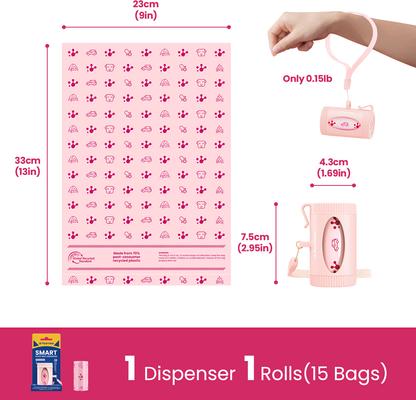 Show full view: Pawview Smart Holder with Dog Poop Bags Dispenser, Lavender scent, 15 bags, Pink slide 2 of 11