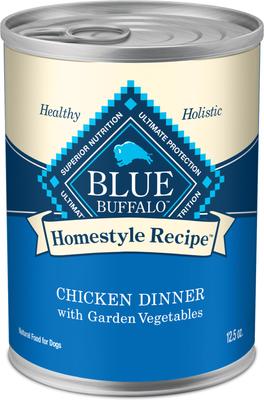 Show full view: Blue Buffalo Life Protection Formula Adult Chicken & Brown Rice Recipe Dry Food, 30-lb bag + Homestyle Recipe Chicken Dinner with Garden Vegetables & Brown Rice Canned Food, 12.5-oz, case of 12 + Health Bars Baked with Apples & Yogurt Dog Treats, 16-oz bag slide 5 of 9