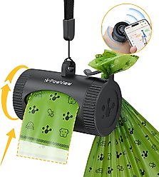 Pawview Smart Holder with Dog Poop Bags Dispenser, Lavender scent, 15 bags, Black