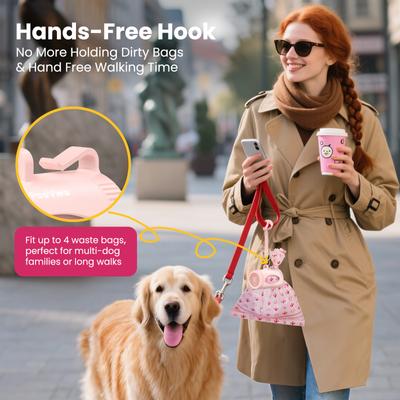 Show full view: Pawview Smart Holder with Dog Poop Bags Dispenser, Lavender scent, 15 bags, Pink slide 4 of 11