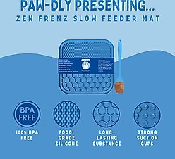 Zen Frenz Dog & Cat Lick Mat, Blue, Medium slide 2 of 6