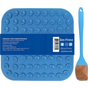 Zen Frenz Dog & Cat Lick Mat, Blue, Medium