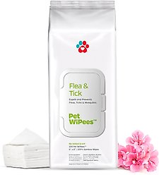 Pet Parents Pet WiPees Flea & Tick Natural Plant-Based Pest Repellent Wipes for Dogs & Cats, 100 count