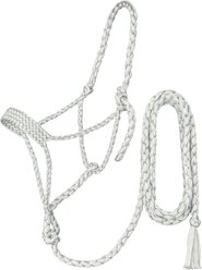Tough1 Premium Mule Tape Horse Halter with Lead, White, Horse