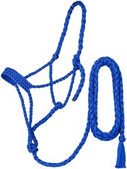 Tough1 Premium Mule Tape Horse Halter with Lead, Royal Blue, Horse