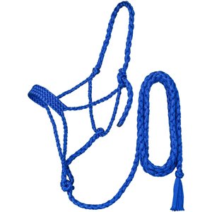 Tough1 Premium Mule Tape Horse Halter with Lead, Royal Blue, Horse