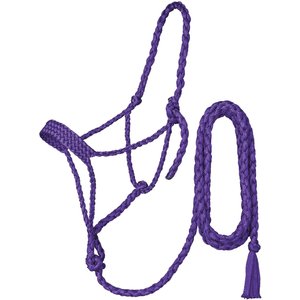 Tough1 Premium Mule Tape Horse Halter with Lead, Purple, Horse