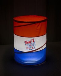 Tough1 Perfect Turn Collapsible Horse Barrel, 36 x 22.5-in, 3 count, Red/White/Blue slide 2 of 3