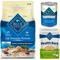 Show in main carousel: Blue Buffalo Life Protection Formula Adult Chicken & Brown Rice Recipe Dry Food, 30-lb bag + Homestyle Recipe Chicken Dinner with Garden Vegetables & Brown Rice Canned Food, 12.5-oz, case of 12 + Health Bars Baked with Apples & Yogurt Dog Treats, 16-oz bag slide 1 of 9
