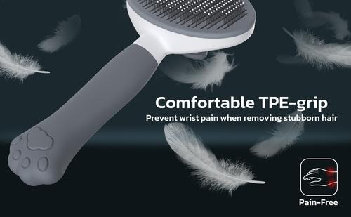 Show full view: Yafylly Short & Long Haired Detangling Cat Brush, Gray, Small slide 9 of 10