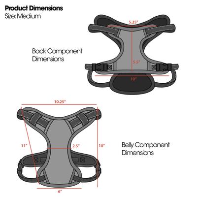 Show full view: Eddie Bauer Comfort Dog Harness, Grey, Medium: 22-in chest slide 2 of 3