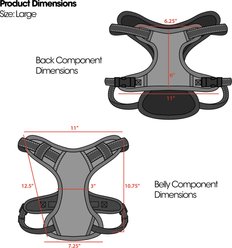 Eddie Bauer Comfort Dog Harness, Grey, Large: 26-in chest slide 2 of 3