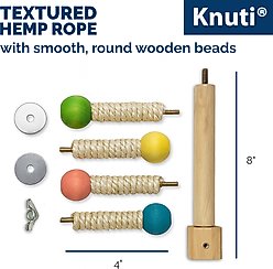 KNUTI 360° Spinning Hanging Bird Perch, Wood, Small slide 2 of 8