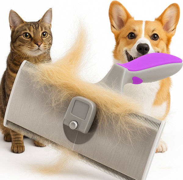 Show full view: Fido Fave Dual Edge Design Deshedding Dog & Cat Brush, Large slide 1 of 8