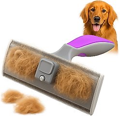 Fido Fave Dual Edge Design Deshedding Dog & Cat Brush, Medium