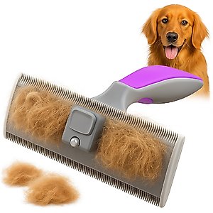 Fido Fave Dual Edge Design Deshedding Dog & Cat Brush, Medium