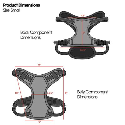 Show full view: Eddie Bauer Comfort Dog Harness, Grey, Small: 18-in chest slide 2 of 3