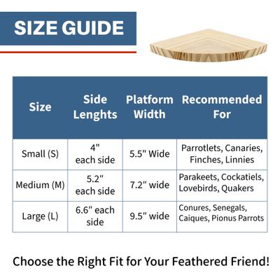 Show full view: KNUTI Bird Cage Corner Perch Platform, Wood, Small slide 5 of 8