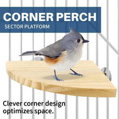 Show full view: KNUTI Bird Cage Corner Perch Platform, Wood, Small slide 2 of 8