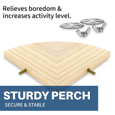 Show full view: KNUTI Bird Cage Corner Perch Platform, Wood, Small slide 6 of 8