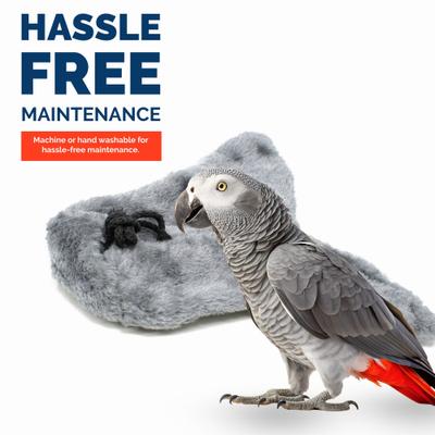 Show full view: KNUTI Bird Corner Fleece Bird Blanket, Gray, Large: 8-in slide 7 of 8