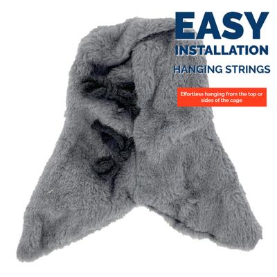 Show full view: KNUTI Bird Corner Fleece Bird Blanket, Gray, Small: 4-in slide 7 of 9