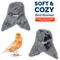 Show in main carousel: KNUTI Bird Corner Fleece Bird Blanket, Gray, Small: 4-in slide 2 of 9