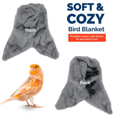 Show full view: KNUTI Bird Corner Fleece Bird Blanket, Gray, Small: 4-in slide 2 of 9