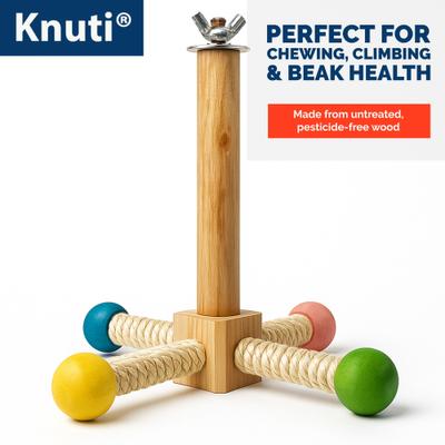 Show full view: KNUTI 360° Spinning Hanging Bird Perch, Wood, Small slide 8 of 8