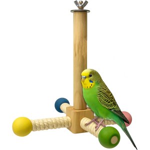 KNUTI 360° Spinning Hanging Bird Perch, Wood, Small