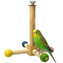 KNUTI 360° Spinning Hanging Bird Perch, Wood, Small