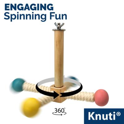 Show full view: KNUTI 360° Spinning Hanging Bird Perch, Wood, Small slide 3 of 8