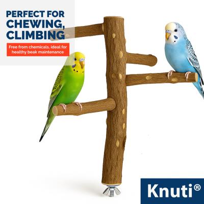 Show full view: KNUTI Hanging Natural Wood Bird Perch with 4 Branches, Wood, Medium slide 8 of 9