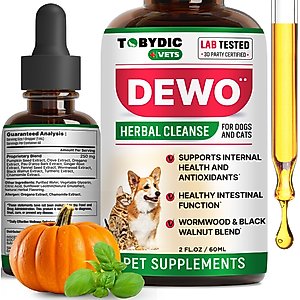 TOBYDIC Natural Intestinal Defense for Internal with Toxins Removal & Anti-Inflammatory Liquid Supplement for Dogs & Cats, 2-fl oz bottle
