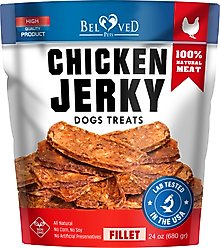 Beloved Pets Chicken Jerky Fillets Grain-Free High-Protein Human Grade Natural Dog Treats, 1.5-lb bag