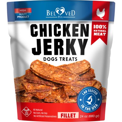 Beloved Pets Beloved Pets Chicken Jerky Fillets Grain-Free High-Protein Human Grade Natural Dog Treats, 1.5-lb bag