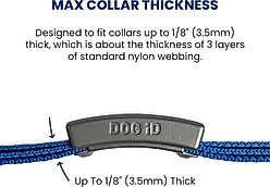 DOG iD Laser Engraved Stainless Steel Silent Personalized Dog ID Tag, Slate, 1-in slide 2 of 6