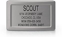 DOG iD Laser Engraved Stainless Steel Silent Personalized Dog ID Tag, Slate, 0.75-in