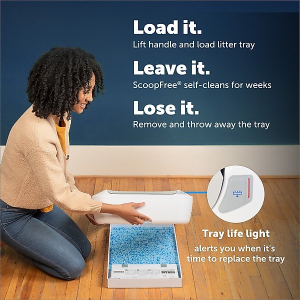 Show full view: PetSafe ScoopFree Crystal Plus Self-Cleaning Cat Litter Box slide 3 of 10