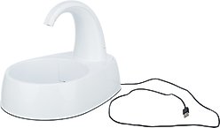 TRIXIE Curved Stream Cat & Dog Water Fountain, White, 84.5-oz slide 2 of 9