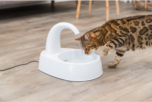 Show full view: TRIXIE Curved Stream Cat & Dog Water Fountain, White, 84.5-oz slide 5 of 10