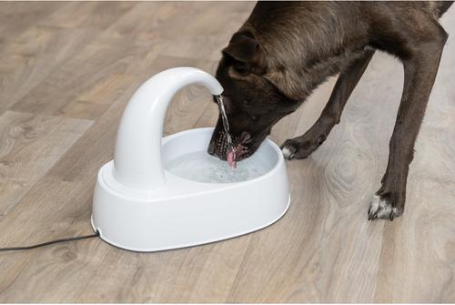 Show full view: TRIXIE Curved Stream Cat & Dog Water Fountain, White, 84.5-oz slide 3 of 10