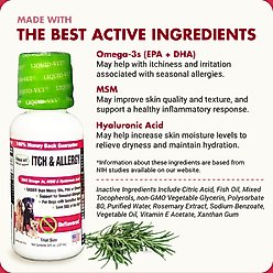 Liquid-Vet Itch & Allergy Support Allergy-Friendly Unflavored Dog Supplement, 8-oz bottle, 2 count slide 2 of 8