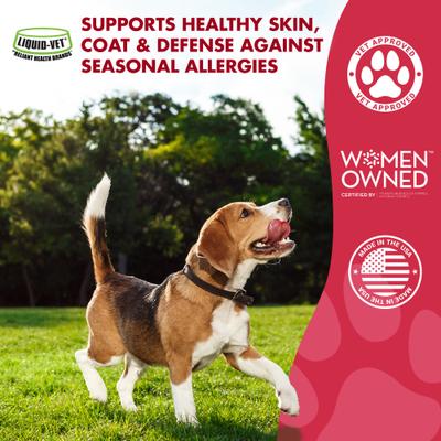 Show full view: Liquid-Vet Itch & Allergy Support Bacon Flavor Dog Supplement, 8-oz bottle, 2 count slide 4 of 10