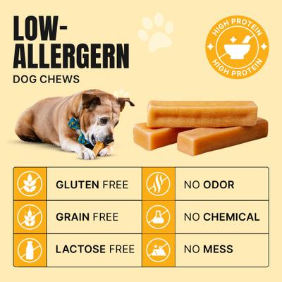 Show full view: Tibetan Dog Chew Small Breed Grain-Free Dog Treats, 3.5-oz pouch slide 7 of 11