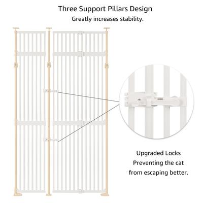 Show full view: Unipaws Extra Tall Metal Dog & Cat Gate with Width & Height Extension, White slide 5 of 8