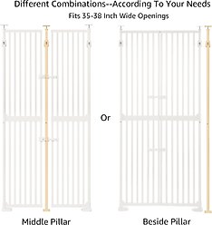 Unipaws Extra Tall Metal Cat Gate, White slide 2 of 7